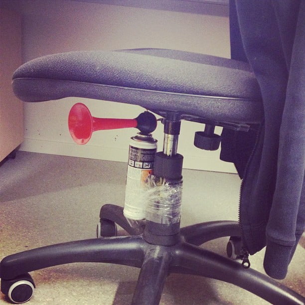 chair prank for office april fool day