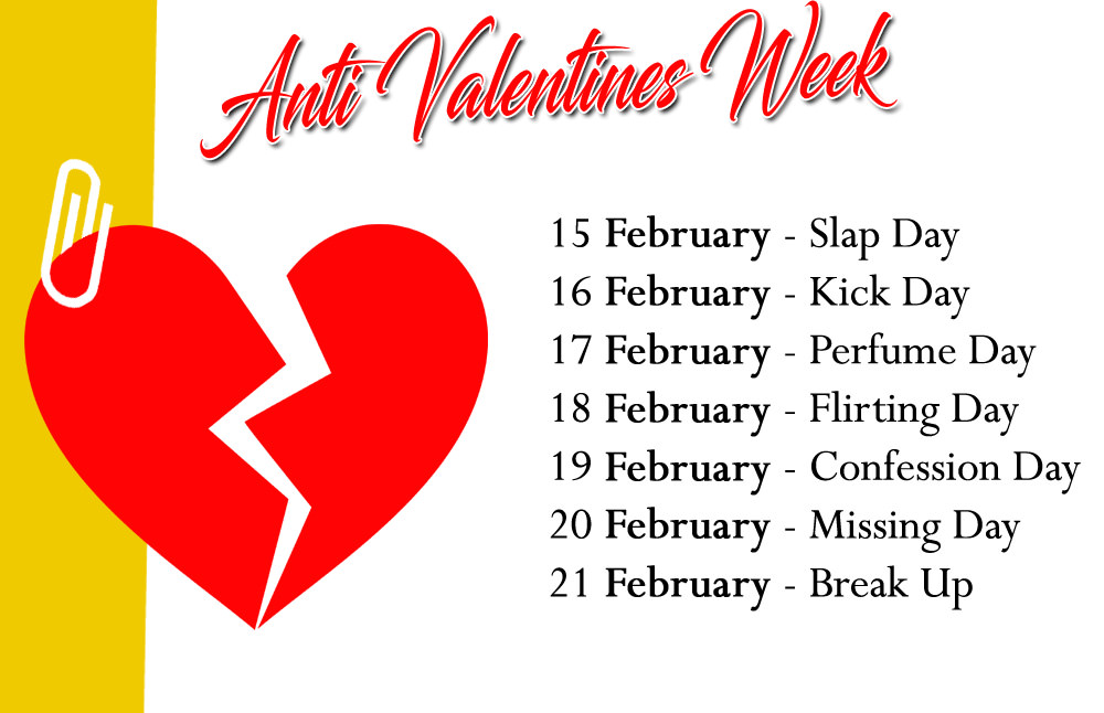Anti-Valentine Week List 2020