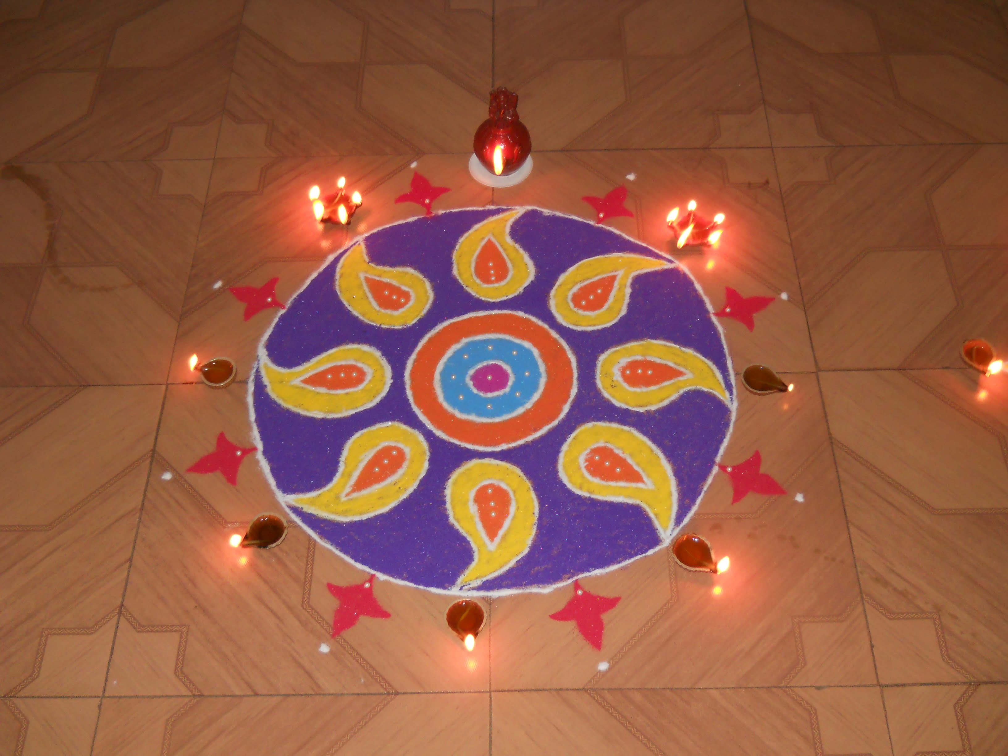 #2017 Happy Diwali Rangoli Designs Peacock Patterns Flowers Images ...
