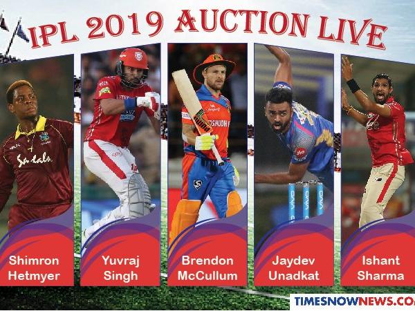 IPL 2019 Auction Live Streaming Updates: Check IPL 12 Team Player Price