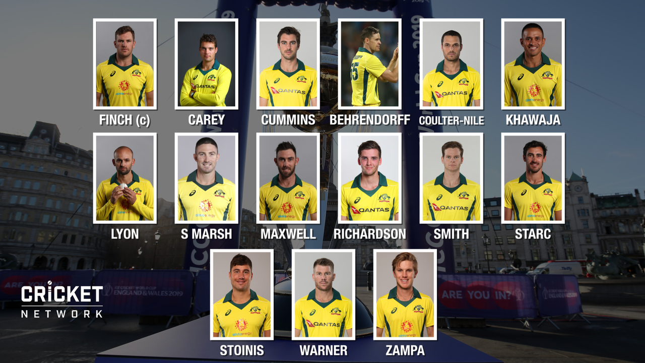 #Aus Australia World Cup 2019 Squad, Team Players, Playing 11, Fixtures