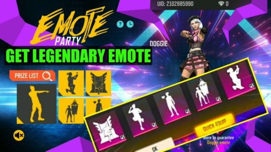 New Emote Party Event In Free Fire List Of Legendary Emote And Rewards Check Here